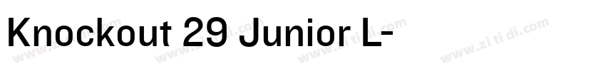 Knockout 29 Junior L字体转换